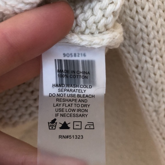 New Vince Camuto Estate Jewel Cotton Ball Cream Crewneck Sweater Size S - Picture 11 of 11